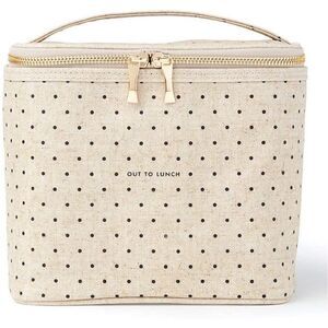 Kate Spade Beige & Black Dotted Lunch Tote